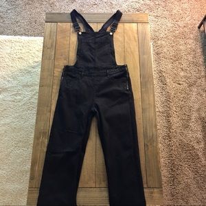 Cheap Monday black denim straight leg overalls
